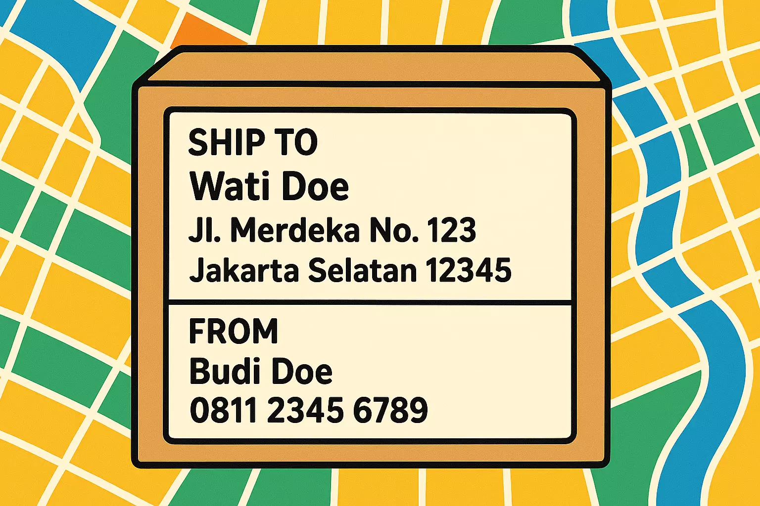 cara menulis alamat paket pengiriman